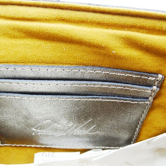 PATRICIA NASH Baku Platinum Color Petals Leather Clutch Crossbody - Picture 6 of 7